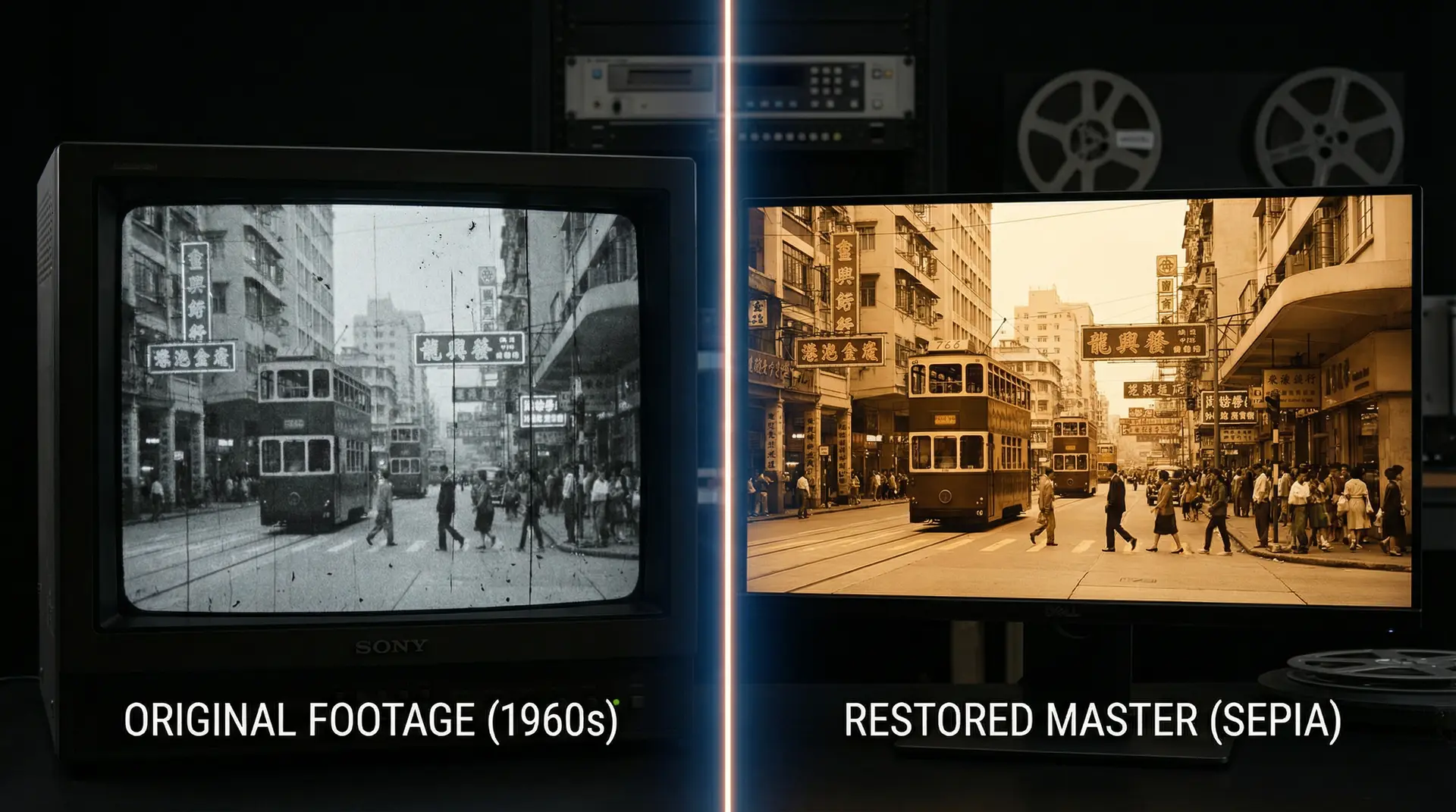 AI修复技术对比 - 水果派 影像修复前后效果